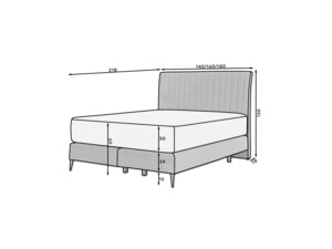 Postel Boxspring Blanca (140)