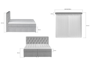 Postel Boxspring Loree (160)