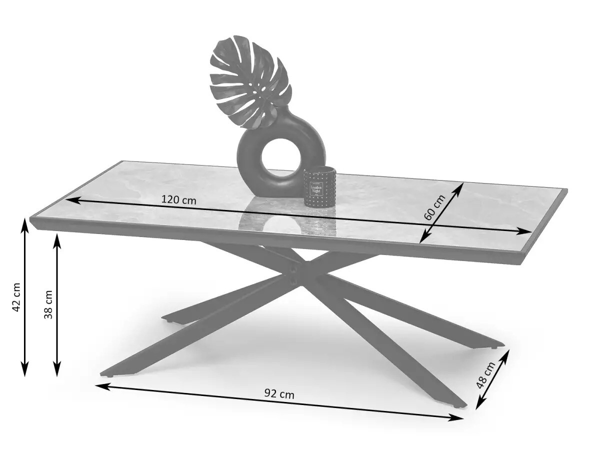 Konferenční stolek Fiorelo - grafitový