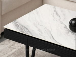 Konferenční stolek Dante - černý/bílý mramor