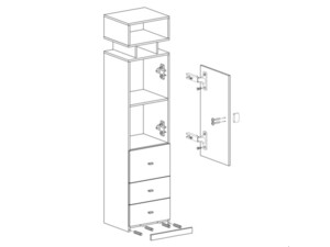 Skladem 2 ks - Regál Mobi MO-4 L/P