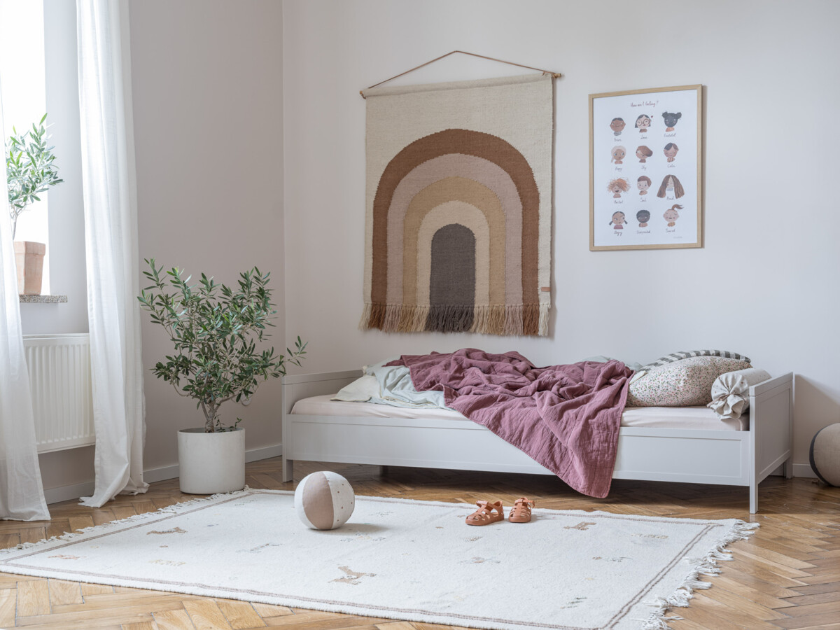 Postel Vintage 90 x 200 cm - béžová